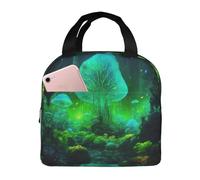 bmnaswt Bolsa de almuerzo aislada con estampado de hongos mágicos para mujeres y hombres, lonchera reutilizable para el trabajo y picnic