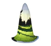 bmnaswt Capa con capucha con estampado de campo de golf, eleva tu aspecto festivo, capucha grande y pajarita, para Halloween/cosplay