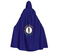 bmnaswt Capa con capucha con estampado de la bandera del estado de Kentucky para adultos, ideal para cosplay, fiestas y mucho más