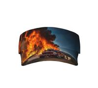 bmnaswt Gorra de protección solar para adultos, con estampado de llamas de bombero, ajuste ajustable, para deportes, golf, correr, todas las estaciones, color negro