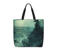 bmnaswt The Sea Witch - Bolso de mano ligero con cremallera y estampado inspirado en la bruja del mar, bolso diario casual para ir de compras y trabajar