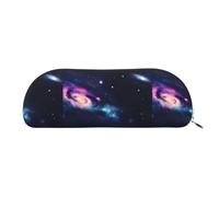bmnaswt Universe Galaxy Space - Bolsa de almacenamiento con cremallera de grano cruzado, elegante bolsa de papelería portátil de maquillaje, color plateado, talla única, maleta