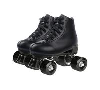 BMOZRM Doble Patines En Adulto for Mujeres Y Hombres Elegante Patinaje Cuatro Ruedas Exterior Deportes Regalo(Color:Black+Black Wheel,Size:37 EU)