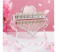 BMOZRM Kalimba 17/21 Teclas Piano De Pulgar Instrumento Musical Cristal Transparente Piano De Dedo Con Bolsa De Transporte Portátil, Martillo De Afinación, Tecla Tono Pegatina (Color : Transparent,