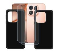 BMPNLSZ 2 Negro Funda para OPPO Find X9S + 2 Screen Protector | Suave Silicona TPU Canica Carcasa Caso Protector + Cristal Templado Film Vidrio para OPPO Find X9S (6,59")