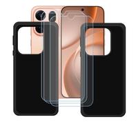 BMPNLSZ 2 Negro Funda para OPPO Find X9S Pro + 3 Screen Protector | Suave Silicona TPU Canica Carcasa Caso Protector + Cristal Templado Film Vidrio para OPPO Find X9S Pro (6,32")