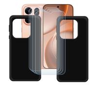 BMPNLSZ 2 Negro Funda para OPPO Find X9S Pro + 4 Screen Protector | Suave Silicona TPU Canica Carcasa Caso Protector + Cristal Templado Film Vidrio para OPPO Find X9S Pro (6,32")