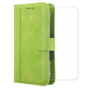 BMPNLSZ Case para Hammer Ventus 5G + Cristal Templado-Verde-FG | HD Vidrio Templado Protector Pantalla , Función de Soporte Cover, Billetera Funda para Hammer Ventus 5G (6,77")