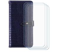 BMPNLSZ Case para Motorola Signature +4 Cristal Templado - -HZEY | HD Vidrio Templado Protector Pantalla , Función de Soporte Cover, Billetera Funda para Motorola Signature (6,8")