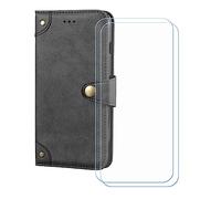 BMPNLSZ Case para ZTE Blade A35E +2 Cristal Templado - Negro-HZLD