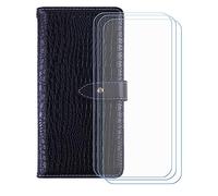 BMPNLSZ Flip Case para Ulefone Armor 34 Pro+ + [3-Pack] Cristal Templado, HD Vidrio Templado Protector Pantalla, Función de Soporte Cover, Billetera Funda (6,95") - Negro-HZEY