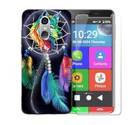 BMPNLSZ Funda para Artfone Smart 500, Suave Silicona TPU Canica Carcasa Caso Case + Cristal Templado Film Vidrio Protector de Pantalla para Artfone Smart 500 - BST4