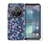 BMPNLSZ Funda para Blackview Fort 2, Suave Silicona TPU Canica Carcasa Caso Case + Cristal Templado Film Vidrio Protector de Pantalla para Blackview Fort 2 - BST19