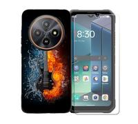 BMPNLSZ Funda para Blackview Fort 2, Suave Silicona TPU Canica Carcasa Caso Case + Cristal Templado Film Vidrio Protector de Pantalla para Blackview Fort 2 - BST16