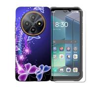 BMPNLSZ Funda para Blackview Fort 2, Suave Silicona TPU Canica Carcasa Caso Case + Cristal Templado Film Vidrio Protector de Pantalla para Blackview Fort 2 - BST7