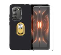 BMPNLSZ Funda para Blackview Fort 5+Amarillo Anillo+Vidrio Templado