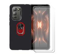 BMPNLSZ Funda para Blackview Fort 5+Rojo Anillo+2 Vidrio Templado