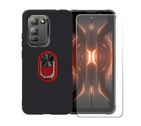 BMPNLSZ Funda para Blackview Fort 5+Rojo Anillo+Vidrio Templado