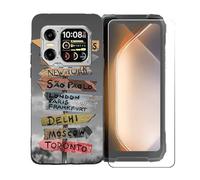 BMPNLSZ Funda para Blackview Xplore 1, Suave Silicona TPU Canica Carcasa Caso Case + Cristal Templado Film Vidrio Protector de Pantalla para Blackview Xplore 1 - BST17