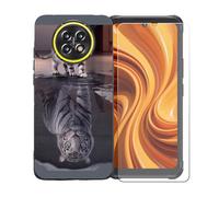 BMPNLSZ Funda para Cubot Kingkong Ace 5, Suave Silicona TPU Canica Carcasa Caso Case + Cristal Templado Film Vidrio Protector de Pantalla para Cubot Kingkong Ace 5 - BST8