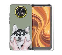 BMPNLSZ Funda para Cubot Kingkong Ace 5, Suave Silicona TPU Canica Carcasa Caso Case + Cristal Templado Film Vidrio Protector de Pantalla para Cubot Kingkong Ace 5 - OYLLM8