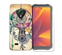 BMPNLSZ Funda para Cubot Kingkong Mini 4, Suave Silicona TPU Canica Carcasa Caso Case + Cristal Templado Film Vidrio Protector de Pantalla para Cubot Kingkong Mini 4 - OYLLM10