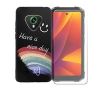 BMPNLSZ Funda para Cubot Kingkong Mini 4, Suave Silicona TPU Canica Carcasa Caso Case + Cristal Templado Film Vidrio Protector de Pantalla para Cubot Kingkong Mini 4 - OYLLM44