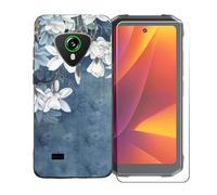 BMPNLSZ Funda para Cubot Kingkong Mini 4, Suave Silicona TPU Canica Carcasa Caso Case + Cristal Templado Film Vidrio Protector de Pantalla para Cubot Kingkong Mini 4 - BST11