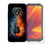 BMPNLSZ Funda para Cubot Kingkong Mini 4, Suave Silicona TPU Canica Carcasa Caso Case + Cristal Templado Film Vidrio Protector de Pantalla para Cubot Kingkong Mini 4 - BST16