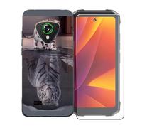 BMPNLSZ Funda para Cubot Kingkong Mini 4, Suave Silicona TPU Canica Carcasa Caso Case + Cristal Templado Film Vidrio Protector de Pantalla para Cubot Kingkong Mini 4 - BST8