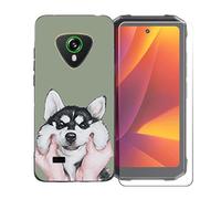 BMPNLSZ Funda para Cubot Kingkong Mini 4, Suave Silicona TPU Canica Carcasa Caso Case + Cristal Templado Film Vidrio Protector de Pantalla para Cubot Kingkong Mini 4 - OYLLM8