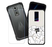 BMPNLSZ Funda para Doogee Blade 10 Energy (6,56"), Cover Suave Silicona TPU Carcasa Caso Protectora Case + Cristal Templado Film Vidrio Protector de Pantalla - LH71