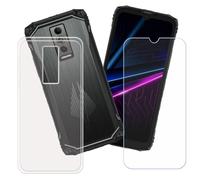 BMPNLSZ Funda para Doogee Blade 10 Energy Screen Protector, Transparente Suave Silicona TPU Canica Carcasa Caso Case + Cristal Templado Film Vidrio (6,56")