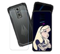 BMPNLSZ Funda para Doogee Blade 10 Pro Energy (6,56"), Cover Suave Silicona TPU Carcasa Caso Protectora Case + Cristal Templado Film Vidrio Protector de Pantalla - LH2