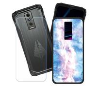 BMPNLSZ Funda para Doogee Blade 10 Pro Energy (6,56"), Cover Suave Silicona TPU Carcasa Caso Protectora Case + Cristal Templado Film Vidrio Protector de Pantalla - LH34