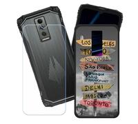 BMPNLSZ Funda para Doogee Blade 10 Pro Energy (6,56"), Cover Suave Silicona TPU Carcasa Caso Protectora Case + Cristal Templado Film Vidrio Protector de Pantalla - LH100