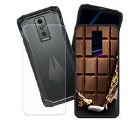 BMPNLSZ Funda para Doogee Blade 10 Ultra Energy (6,56"), Cover Suave Silicona TPU Carcasa Caso Protectora Case + Cristal Templado Film Vidrio Protector de Pantalla - LH1