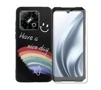 BMPNLSZ Funda para Doogee Blade GT Pro, Suave Silicona TPU Canica Carcasa Caso Case + Cristal Templado Film Vidrio Protector de Pantalla para Doogee Blade GT Pro - OYLLM44
