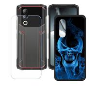 BMPNLSZ Funda para Doogee Blade20 Turbo (6,6"), Cover Suave Silicona TPU Carcasa Caso Protectora Case + Cristal Templado Film Vidrio Protector de Pantalla - LH48