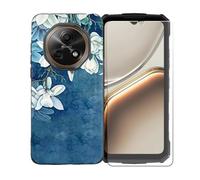 BMPNLSZ Funda para Doogee Fire 7, Suave Silicona TPU Canica Carcasa Caso Case + Cristal Templado Film Vidrio Protector de Pantalla para Doogee Fire 7 - OYLLM40