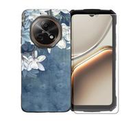 BMPNLSZ Funda para Doogee Fire 7, Suave Silicona TPU Canica Carcasa Caso Case + Cristal Templado Film Vidrio Protector de Pantalla para Doogee Fire 7 - BST11