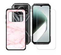 BMPNLSZ Funda para Doogee S Cyber Pro (6,58"), Cover Suave Silicona TPU Carcasa Caso Protectora Case + Cristal Templado Film Vidrio Protector de Pantalla - LH16