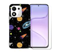 BMPNLSZ Funda para Doogee S200E + Protector de Cristal - BST1 | Suave Silicona TPU Canica Funda de teléfono Carcasa Resistente + Cristal Templado Film Vidrio Protector de Pantalla (6,72")