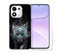 BMPNLSZ Funda para Doogee S200E + Protector de Cristal - BST13 | Suave Silicona TPU Canica Funda de teléfono Carcasa Resistente + Cristal Templado Film Vidrio Protector de Pantalla (6,72")