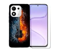 BMPNLSZ Funda para Doogee S200E + Protector de Cristal - BST16 | Suave Silicona TPU Canica Funda de teléfono Carcasa Resistente + Cristal Templado Film Vidrio Protector de Pantalla (6,72")