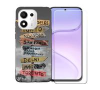 BMPNLSZ Funda para Doogee S200E + Protector de Cristal - BST17 | Suave Silicona TPU Canica Funda de teléfono Carcasa Resistente + Cristal Templado Film Vidrio Protector de Pantalla (6,72")