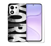BMPNLSZ Funda para Doogee S200E + Protector de Cristal - BST5 | Suave Silicona TPU Canica Funda de teléfono Carcasa Resistente + Cristal Templado Film Vidrio Protector de Pantalla (6,72")