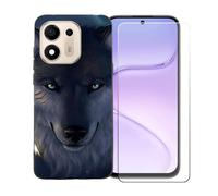 BMPNLSZ Funda para Doogee S200E VIP + Protector de Cristal - BST12 | Suave Silicona TPU Canica Funda de teléfono Carcasa Resistente + Cristal Templado Film Vidrio Protector de Pantalla (6,72")