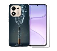 BMPNLSZ Funda para Doogee S200E VIP + Protector de Cristal - BST18 | Suave Silicona TPU Canica Funda de teléfono Carcasa Resistente + Cristal Templado Film Vidrio Protector de Pantalla (6,72")