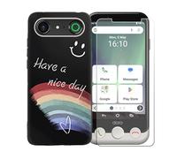 BMPNLSZ Funda para Doro Aurora A10, Suave Silicona TPU Canica Carcasa Caso Case + Cristal Templado Film Vidrio Protector de Pantalla para Doro Aurora A10 - OYLLM44